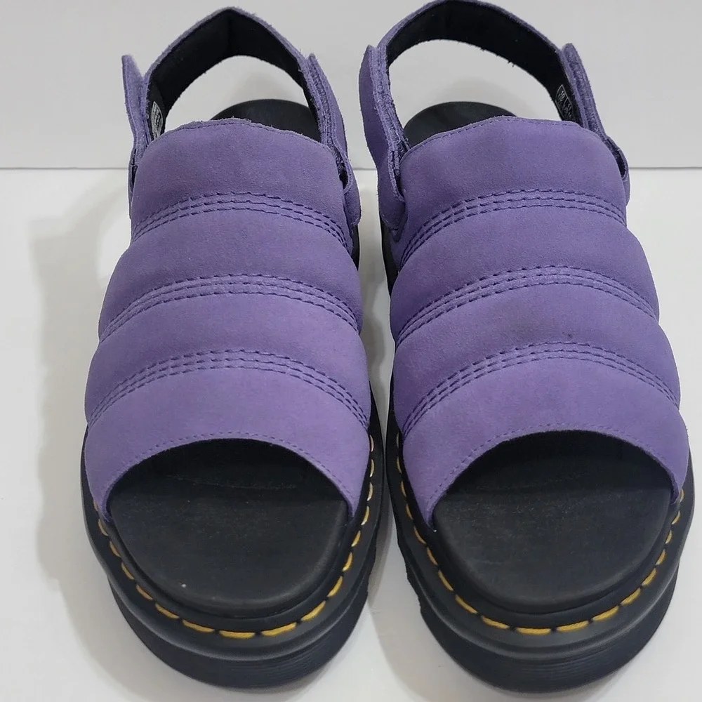 Doc Martens Kole Zebrilus Suede Platform Sandal Twilight Purple UK 10 US M11/W12